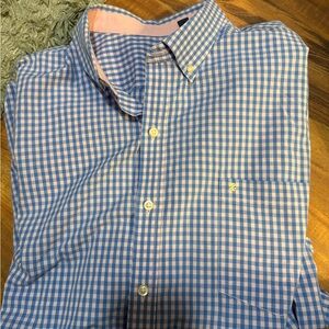 IZOD Blue and Pink Checkered Men's Casual Button Down Shirt XXL / TTG  premium